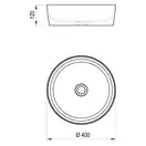 Ravak UNI 400 Slim Умывальник, белый (XJX01140002)