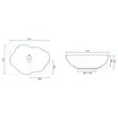 Умывальник (раковина) REA PEARL WHITE GOLD EDGE накладной (REA-U0696)
