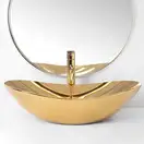 Умывальник (раковина) REA ROYAL GOLD накладной золотой (REA-U4545)