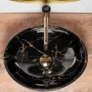 Rea Sofia Marble Black Умивальник накладний, чорний (REA-U5611)
