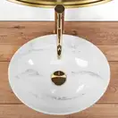 Умывальник (раковина) REA SOFIA NATURE MARBLE накладной белый (REA-U6605)