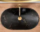 Умывальник (раковина) REA ROYAL 60 MARBLE BLACK MATT накладной черный (REA-U7478)
