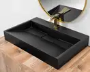 Умивальник (раковина) REA GOYA BLACK MAT 100 накладний - підвісний чорний матовий (REA-U8666)