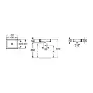 Умивальник вбудований Roca Inspira Square 45,5х35 (A327536000)