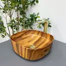 VBI AREZZO WOOD MATT Умивальник накладний, імітація дерева (VBI-013205)