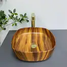 VBI AREZZO WOOD MATT Умивальник накладний, імітація дерева (VBI-013205)
