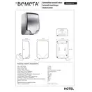 924224131 Hotel Автоматична сушка для рук 1350W Bemeta Чехія (924224131)