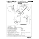 945233054 HOTEL Фен з тримачем на стіну 1400W  , Bemeta Чехія (945233054)