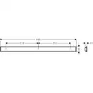 Штанга для душа Hansgrohe WallStoris 50 см, Matt Black (27902670)