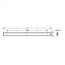 Штанга для душу Hansgrohe 500 x 33 x 12 мм WallStoris, білий матовий (27902700)