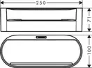 Полиця глибока Hansgrohe WallStoris 25,0 x 10,0 x 7,1 см, Matt White (27912700)