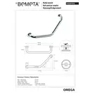 102307022 Omega поручень зігнутий  Bemeta (102307022)