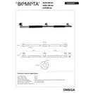 104507691 Omega Поручень прямий, гума Bemeta Чехія (104507691)