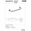Поручень прямий Hotel 106107011  : хром Bemeta Чехія