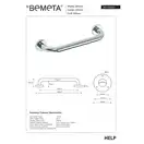 301100201 Help: Поручень прямий 200 мм, глянець Bemeta (301100201)