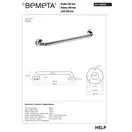 Поручень нерж.сталь 301100301 Hotel поліров. 300 mm Bemeta Чехія