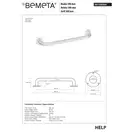 Поручень білий 300 mm HELP 301100304 Bemeta Чехія
