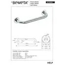 Поручень 301100401 Help  400мм нерж. сталь, полірована Bemeta Чехія
