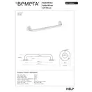 Поручень відкидний 301100404 Help 400мм,білий Bemeta Чехія