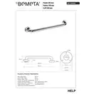 301100501 Help: Поручень прямий 500 мм, глянець Bemeta Чехія (301100501)