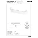 Поручень 301100504 Help 500mm, білий Bemeta Чехія