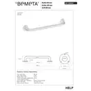 Поручень білий 60 см HELP 301100604 Bemeta Чехія