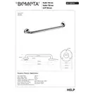 Поручень 301100701 HELP : 700 mm, нерж.сталь, полір Bemeta Чехія
