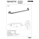 301101001 Поручень прямий 1000 мм, глянець Bemeta Чехія (301101001)