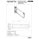 Поручень U-подібний 813mm, нерж.блиск 301102061 HELP Bemeta Чехія