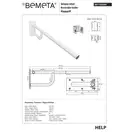 Поручень відкидний 301102094 Help 760мм, білий Bemeta Чехія