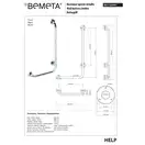 301122041 HELP: поручень на стіну, right, нерж.полірован. 839x630  Bemeta Чехія (301122041)