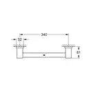 Поручень для ванны Grohe Essentials Cube, тёмный графит, матовый (40514AL1) фото 2 Aquada.com.ua