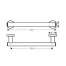 Поручень 300 мм Hansgrohe Logis, хром (41713000) фото 2 Aquada.com.ua