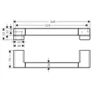 Поручень 348 мм Hansgrohe AddStoris, хром (41744000) фото 2 Aquada.com.ua