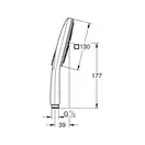 Ручний душ Grohe Rainshower Smartactive 130 Cube на 3 режиму, хром (26552000)