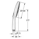 Лійка для душу Grohe Rainshower Smartactive (колір - холодний світанок), 3 види струменя  26574GL0
