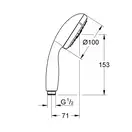 Лейка для душа Grohe New Tempesta (цвет - хром), 4 вида струи (28578001) фото 3 Aquada.com.ua