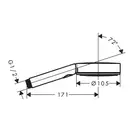 Ручний душ Hansgrohe Pulsify Select Activation 105 3jet EcoSmart, чорний матовий (24100670) (24101670)