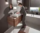 Лейка для душа Hansgrohe Pulsify Select EcoSmart (цвет - чёрный матовый), 3 вида струи Activation (24101670) фото 4 Aquada.com.ua