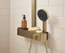 Лійка для душу Hansgrohe Pulsify Select (колір - шліфована бронза), 3 види струменя Relaxation 24110140
