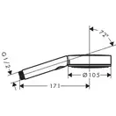 Ручний душ Hansgrohe Pulsify Select Relaxation 105 3jet, білий матовий (24110700)