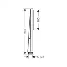 Лейка для душа Hansgrohe Pulsify E 100 1jet EcoSmart+ (цвет - чёрный матовый) 24321670