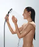Лейка для душа Hansgrohe Croma Select S Multi EcoSmart (цвет - белый/хром), 3 вида струи (26801400) фото 6 Aquada.com.ua