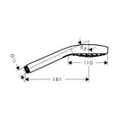 Лейка для душа Hansgrohe Croma E 1jet (цвет - шлифованная бронза), 1 вид струи 26814140
