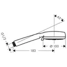 Ручний душ Hansgrohe Crometta 100 Multi, білий / хром (26823400)