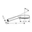 Ручний душ Hansgrohe Crometta 100 Vario, білий / хром (26824400)
