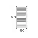 Полотенцесушитель электрический Terma Fiona 43 x 90h см, с тэном Moa, белый матовый (WLFIN090043/9016/MOA) фото 3 Aquada.com.ua