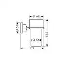 Стакан для зубних щіток, Axor Citterio Stainless Steel Optic (41734800)