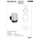 104110010 Dark Тримач склянки з склянкою  Bemeta Чехія (104110010)