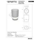 Тримач зубної щітки (скло) 104110014 White Bemeta Чехія
